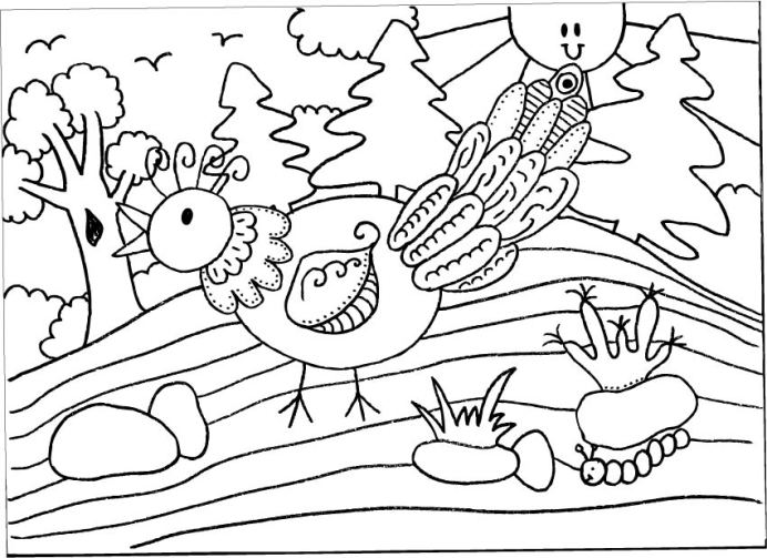 Hundertwasser ontmoet De Droomvallei: vogel